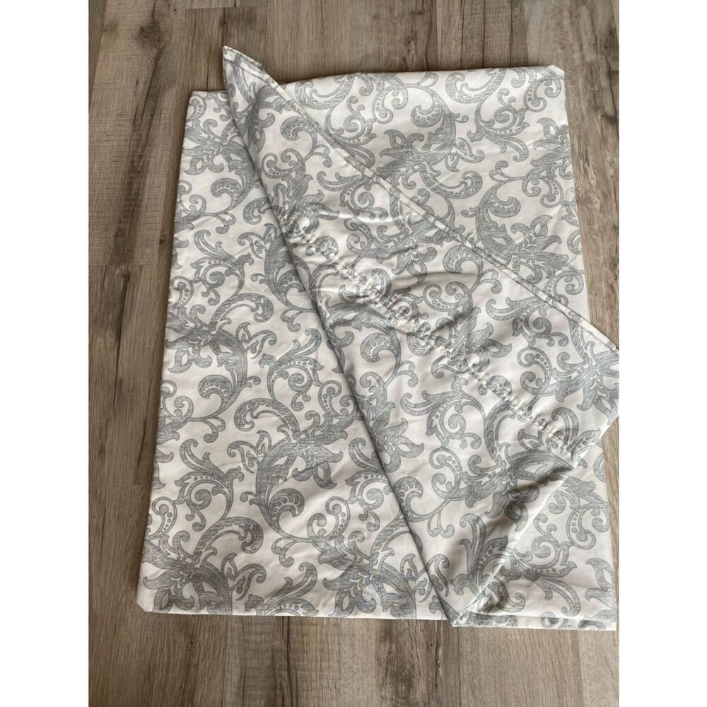 Charisma Cream and Light Gray Paisley Pillowcase Set